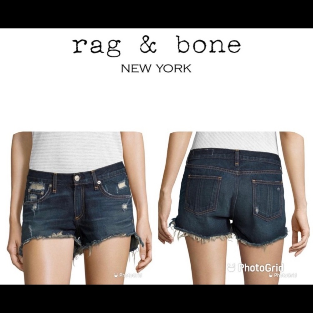 LIKE NEW RAG & BONE Doris Distressed Shorts Sz 25